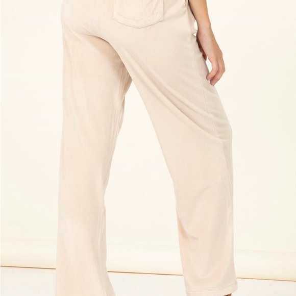 Velvet Drawstring Sweatpants - Picture 3 of 4